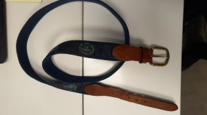 CS746/2024 BLUE  AND BROWN LEATHER BELT 